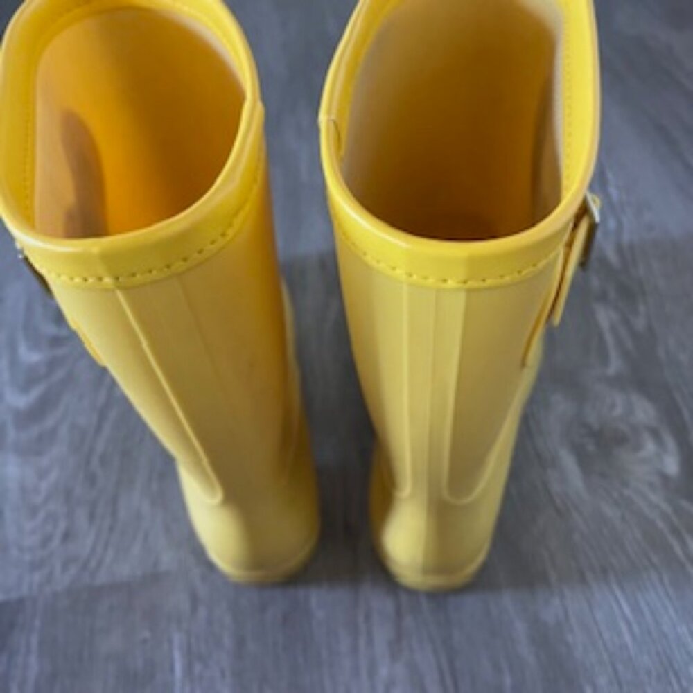 🧡3/15 Yellow Waterproof Rain Boots Women's 39 - Picture 3 of 11